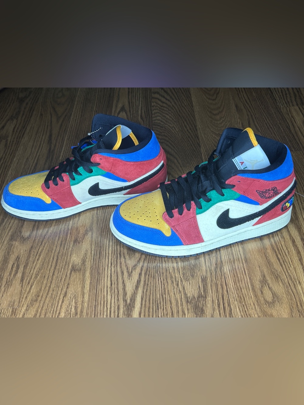 Blue the great x Jordan mid tops sneakers
